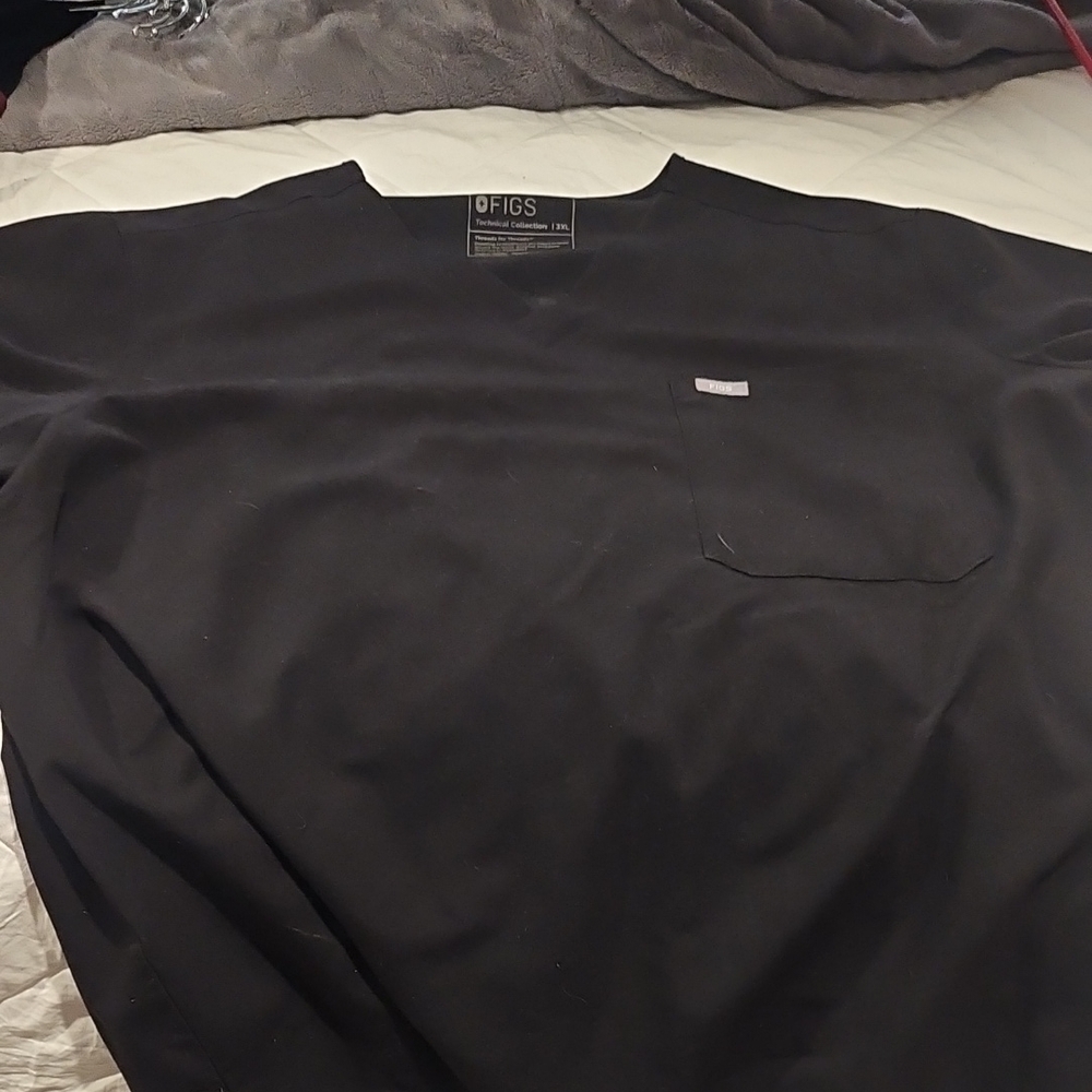 FIGS Technical Collection Dark Gray Scrub Top